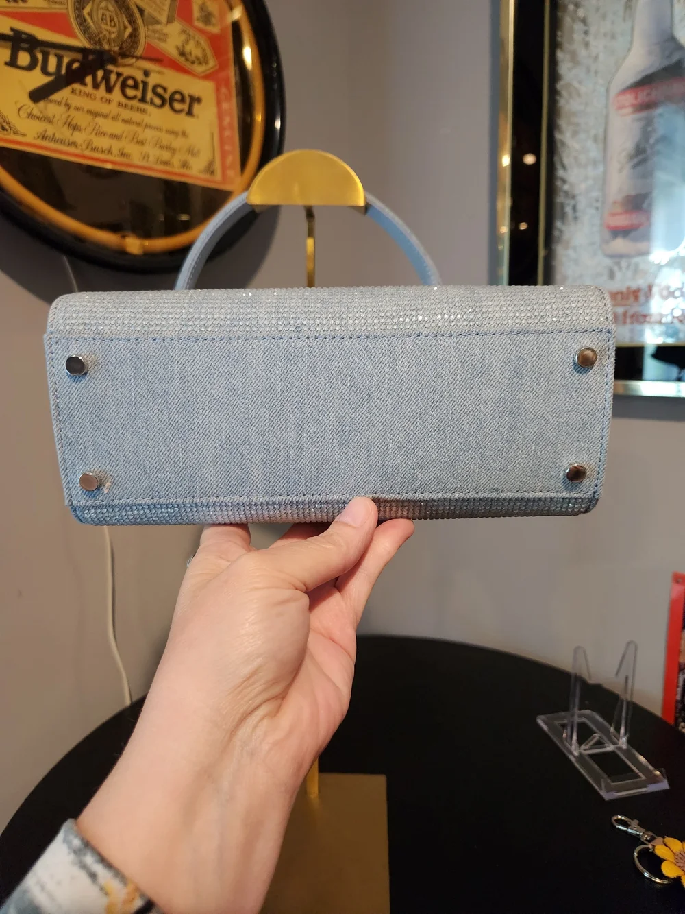 Kate Spade Denim Satchel Woth Rhinestones